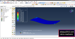 آموزش تحلیل فشار هیدوراستاتیک روی ورق یک سرگیردار آباکوس 